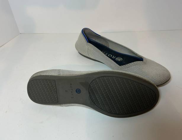 Rothy's The Flat Gray Ballet Flats Round Toe Womens Size 8 Slip On