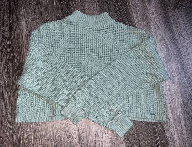 Hollister Green Cropped Sweater