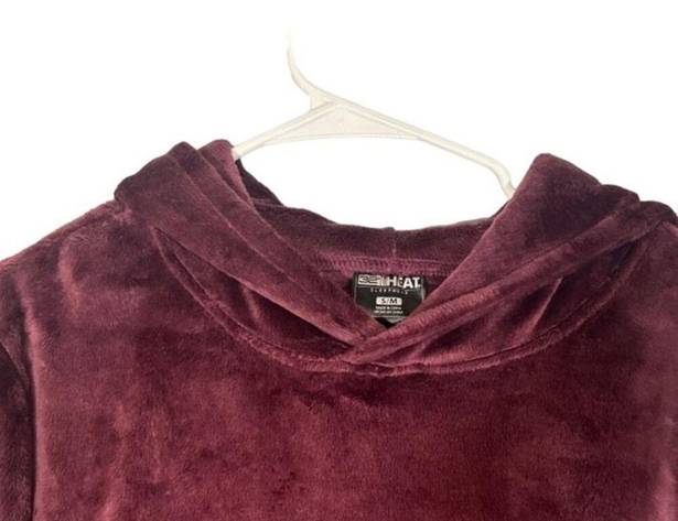 32 Degrees Heat 32 Degree Heat Wine Hooded Heavy Lounge Cozy Sleepwear Snuggy Robe Women Sz S/M