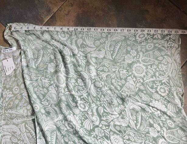 Yeti NWT Yak &  Green Floral Thin Shawl Cardigan One Size