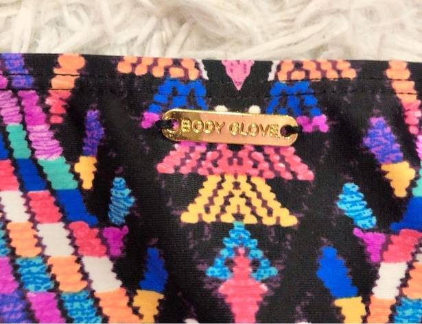 Body Glove  Ruby low rise multi strap Aztec bikini bottom Pink black size medium