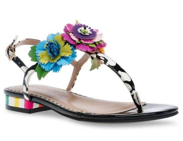 Betsey Johnson New Without Box  Angie Flower Sandals