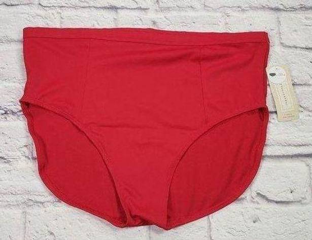 Parker Peyton &  Women's Size XL Full Coverage Red Bikini Swimsuit Bottom