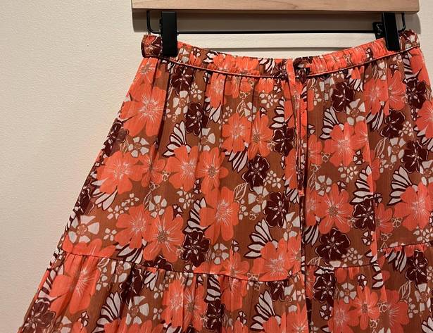 Aerie Floral Midi Skirt