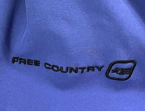 Free Country  Womens Soft Shell Jacket L Periwinkle Blue Full Zip Fleece Lined