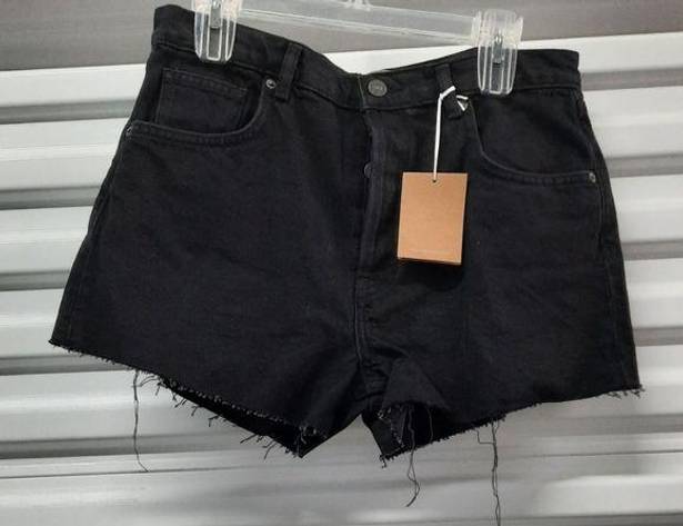 Reformation  Charlie High Rise Jeans Shorts Women's Size 30 Black Cut Off Denim