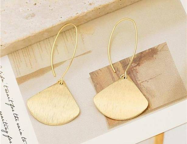 18K Gold Plated Gold Dangle Earrings For Women