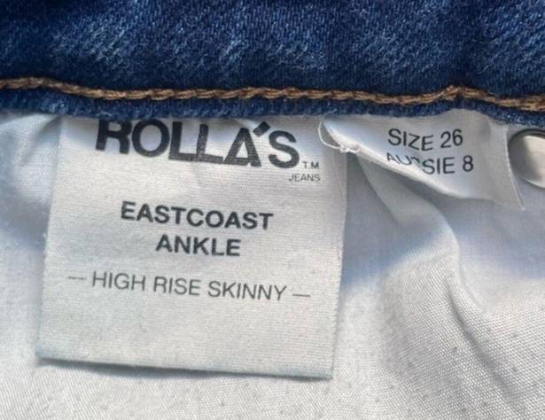 Rolla's Rolla’s Jeans East Coast Skinny Ultra High Rise Ankle Highway Blue Women’s Sz 26