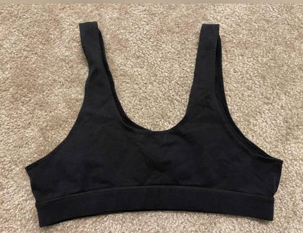 Good American Women’s  Lounge Essential Scoop Sports Bra Black Size 3/Large