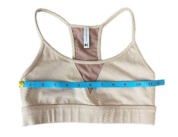 Koral  Activewear Trifecta Sports Bra Cameo Snake Workout Beige Size XS - GUC