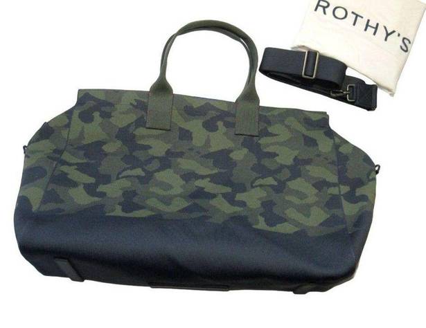 Rothy's NWoT Rothy’s The Weekender in Olive Camo Large Duffle w/ Strap Dust & Wash Bag