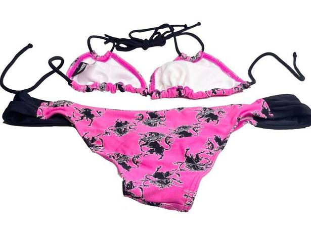 Joe Boxer new  ☼ Unicorn Print 2 Piece String Bikini Set ☼ Hot Pink ☼ Size XS