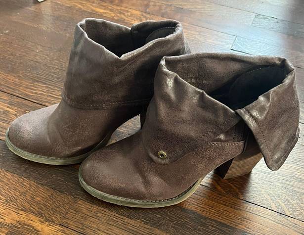 sbicca Brown Leather Booties