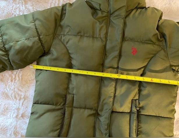 Polo women's small green puffer