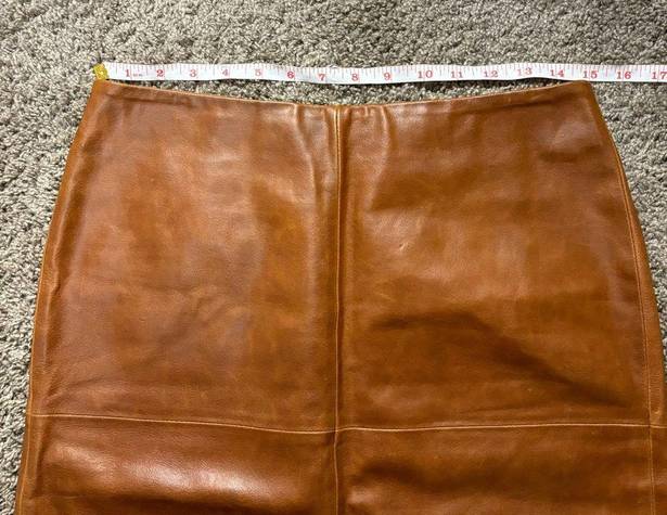 United Colors Of Benetton  Brown Leather Skirt