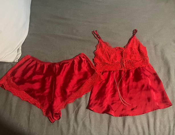 Victoria's Secret Satin Lace Cami & Short Set