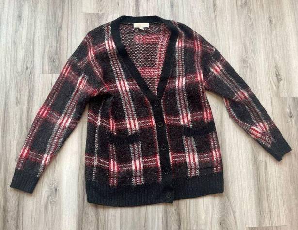 Michael Kors  S Wool Mohair Plaid Cardigan Blazer