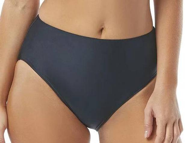 Coco reef Contours by  High-Waist Swim Bikini Bottom Solid Black Medium