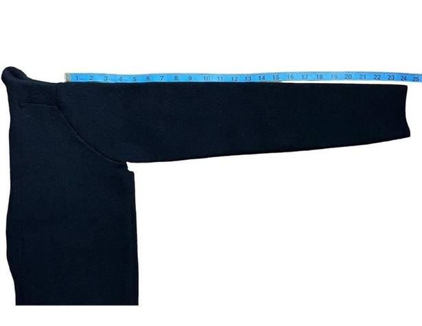 Oak + Fort  Black High-low Boxy Cropped Sweater Cardigan Size XS