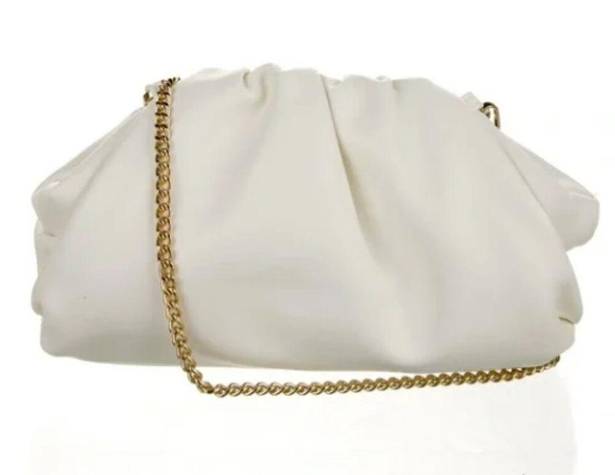 Understated Leather  Leather White Crossbody Bag