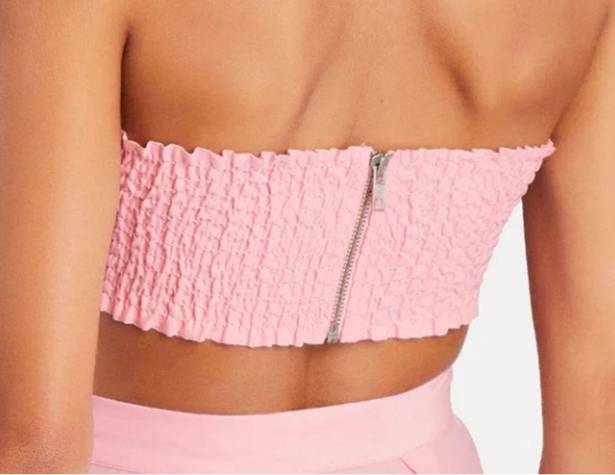 Petal NWT Ronny Kobo Mayah Bandeau Crop Top in  Pink