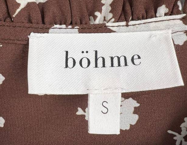 Bohme  Brown Floral Lightweight Blouse Small