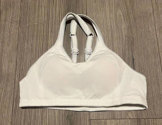 Moving Comfort  Padded Sports Bra Strappy Back White Size Small 32AB-34A