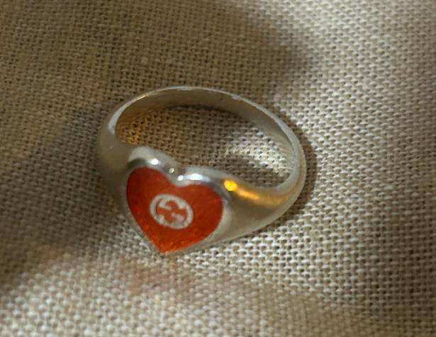 Gucci Red Heart  Ring