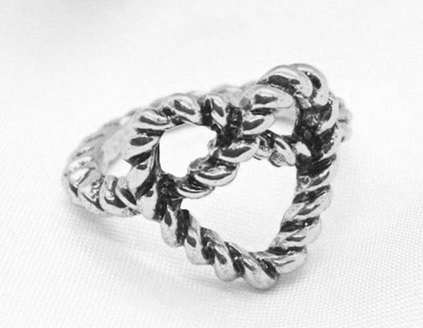 Twisted  Heart Ring