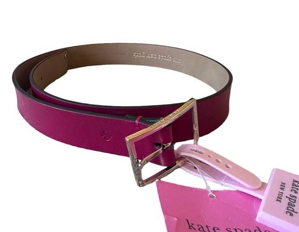 Kate Spade NWT  32 mm Pink leather belt in pomegranate juice size Small