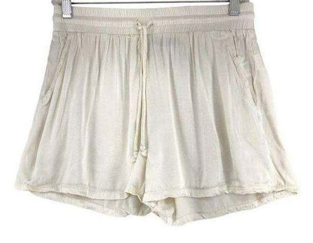 Lounge Blue B Collection Womens Size M  Shorts White Flowy Lightweight