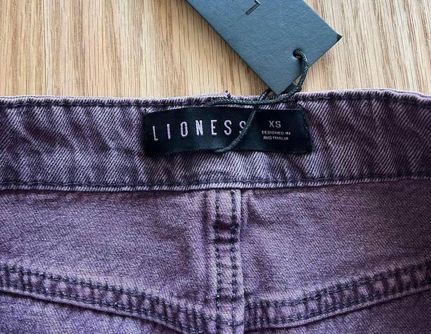 LIONESS Purple Denim Skirt