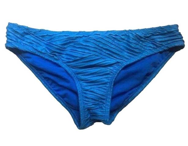 The Bikini Lab NEW  Women's Size Large Blue Sand Dunes Textured Bikini Bottoms