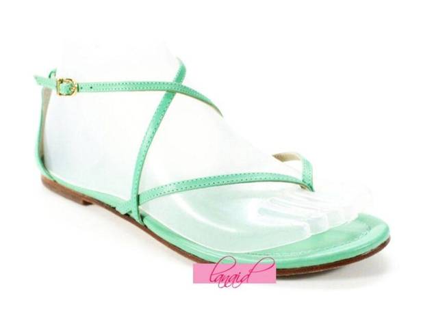 J.Crew  Audra Leather Sandals Strappy Mint Flats