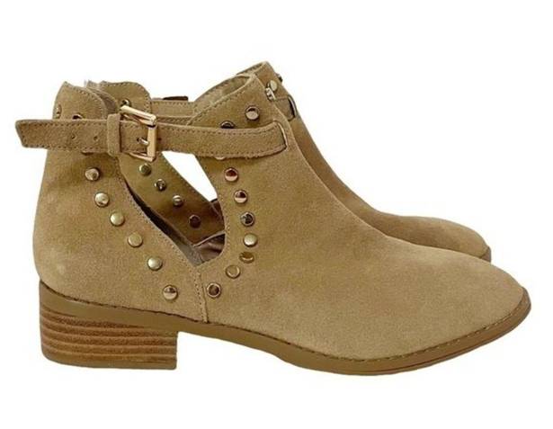 Carlos Santana  Blake Sand Tan Suede Studded Boho Studded Bootie Women’s Size 8.5