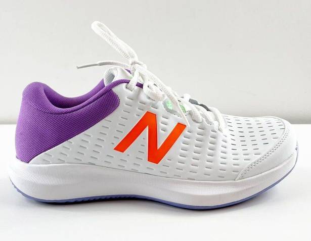 New Balance  696 V4 Athletic Hard Court Tennis Shoes White / Mystic Purple 8