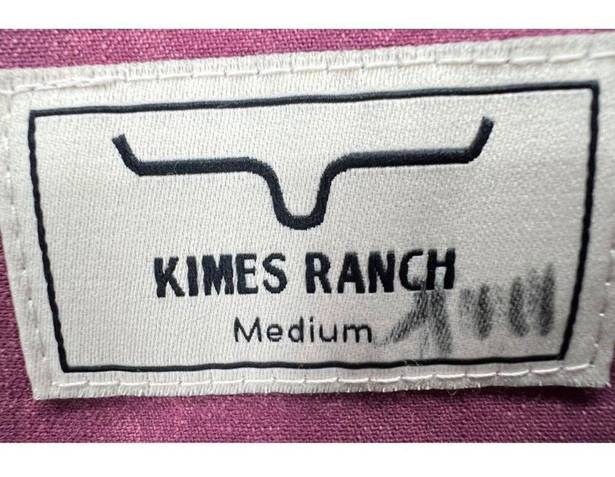 Kimes Ranch  Kaycee Shirt Womens M Wine Purple Pearl Snap Pockets Western Top