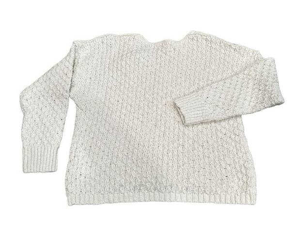 Pilcro  Anthropologie Cream Knit Sweater Size Medium