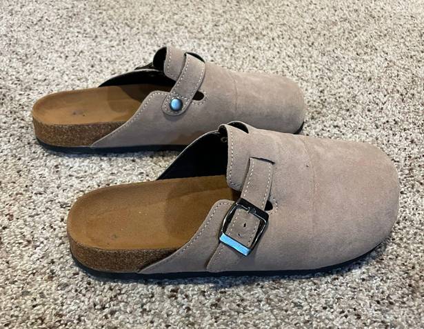 Suede Clogs Size 6.5