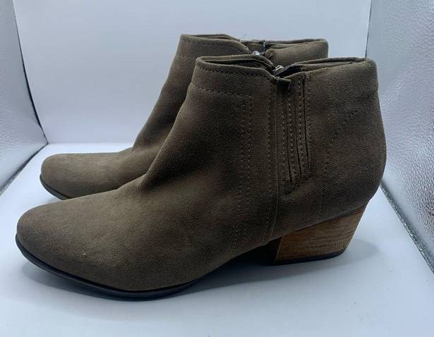 Blondo  Valli 2.0 Waterproof Suede Ankle Bootie Boot/Side Zip 10M Dark Taupe