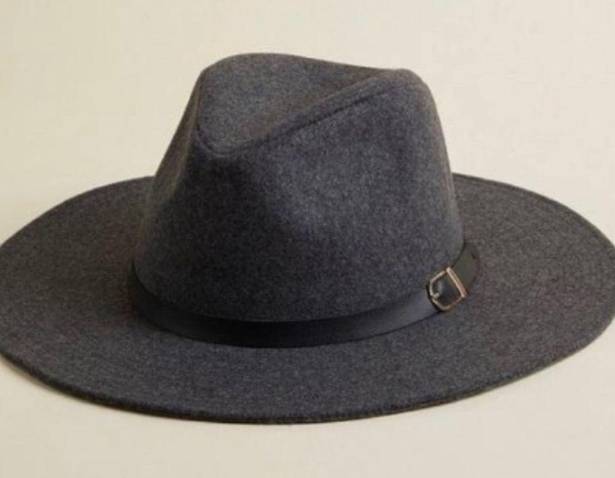 Torrid  Grey Wool Blend Melton Felt Hat Fedora Size M/L