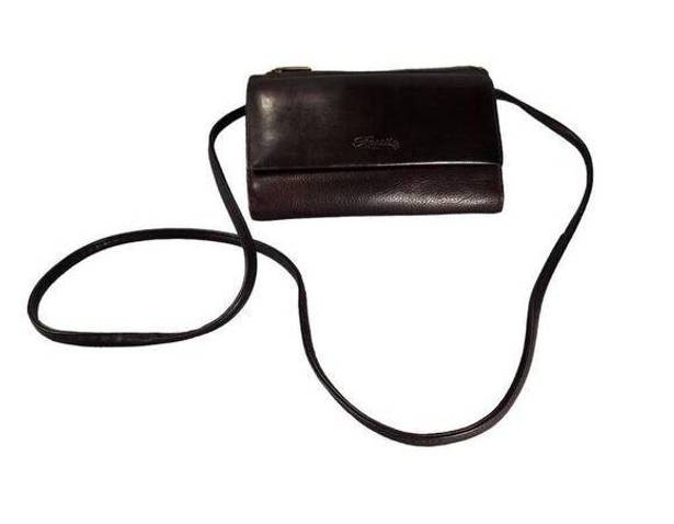 Fossil Vintage  crossbody wallet clutch brown leather