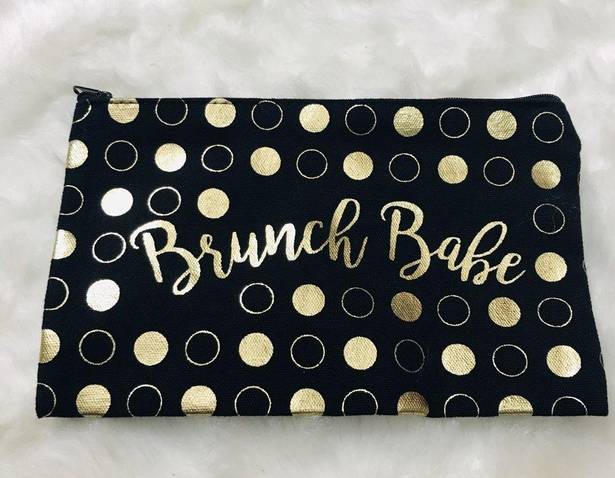 Brunch Babe  Makeup Cosmetic Travel Makeup Toiletries Stash Bag