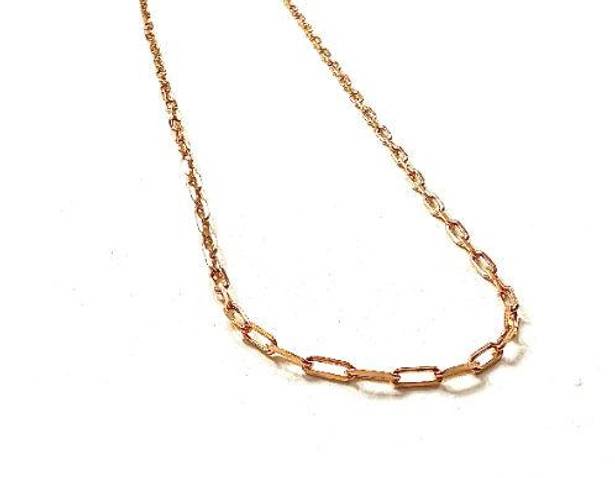 Tehrani Jewelry 14k Solid Gold paperclip necklace | 1.5 mm paperclip chain | 18 inches long |