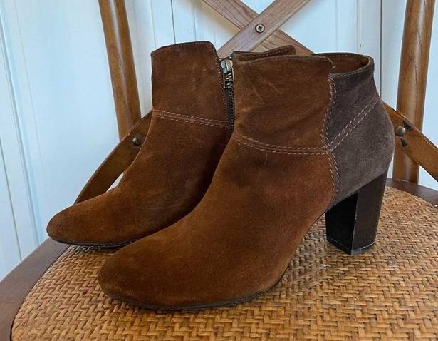 Johnston & Murphy  Alex suede colorblock booties size 6.5