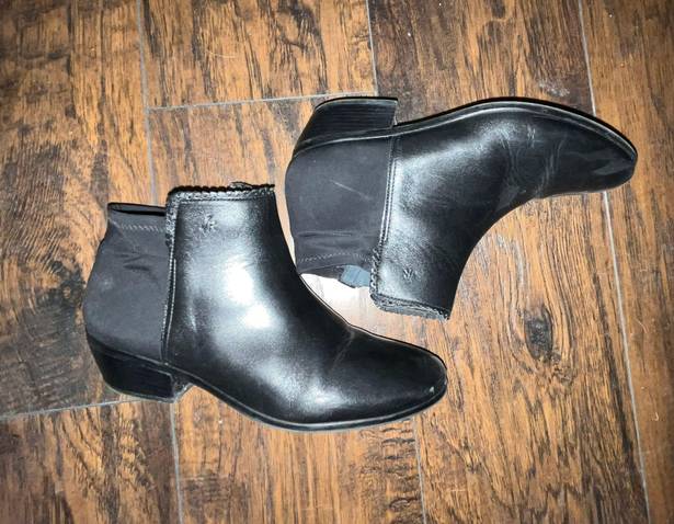 JACK Rodger Black Leather Booties