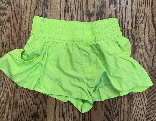 Free People ”Get Your Flirt On” Shorts - Light Green