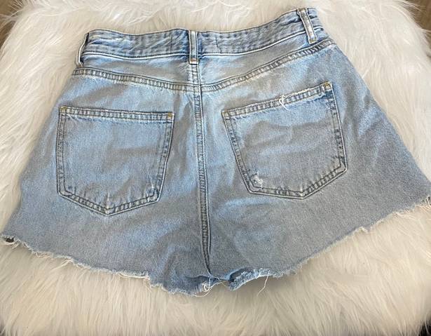 ZARA Ripped Denim Shorts