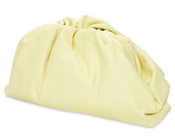 Bottega Veneta  The Pouch Leather Bag in Light Yellow