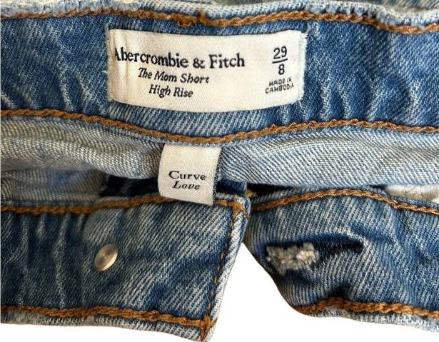 Abercrombie & Fitch  Curve Love The Mom Short High Rise Size 8 (29) Blue Denim